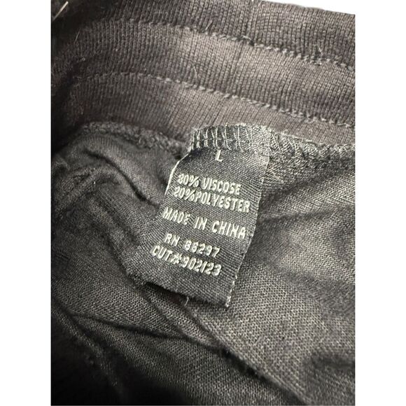 BCBG Maxazria Women’s Large Velour Tracksuit Black Matching Set Rhinestones Y2K - Picture 12 of 12